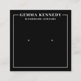 Visita Cuadrada Tarjeta de visualización minimalista de ingresos e