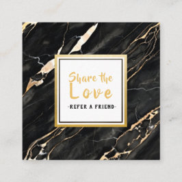 Visita Cuadrada Tarjeta negra única de la remisión del cliente del