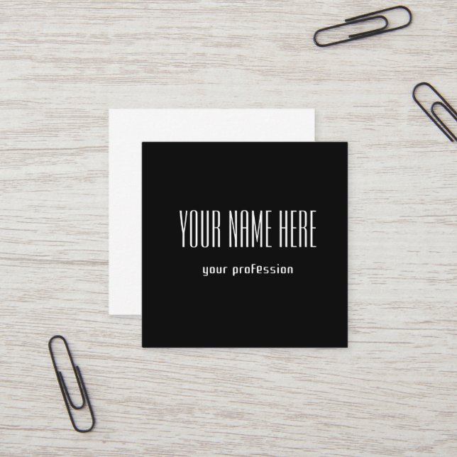 Visita Cuadrada tarjeta personal de negocios de personalizable (Anverso/Reverso In Situ)