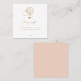 Visita Cuadrada Tarjeta Raffle de pañales color de agua rosa Baby 