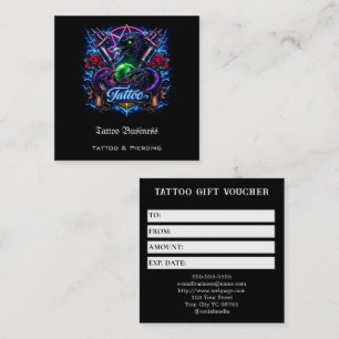 Visita Cuadrada Tarjeta regalo de tatuaje