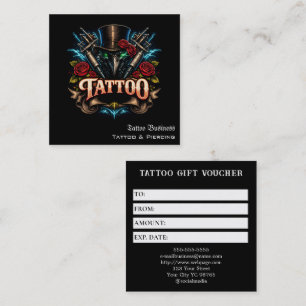 Visita Cuadrada Tarjeta regalo de tatuaje