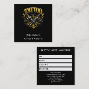 Visita Cuadrada Tarjeta regalo de tatuaje