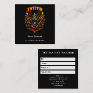 Visita Cuadrada Tarjeta regalo de tatuaje