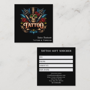 Visita Cuadrada Tarjeta regalo de tatuaje