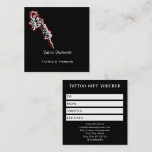 Visita Cuadrada Tarjeta regalo de tatuaje