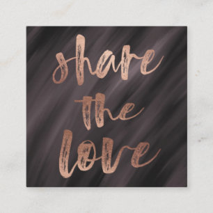 Visita Cuadrada Tipografía de pincel   Tarjeta de fidelidad