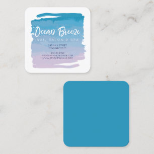 Visita Cuadrada WATERCOLOR OMBRE Spa tarjeta de empresa