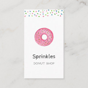 Visita Cuidada donut con rociadas Donut shop tarjeta de p