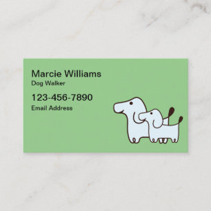 Visita Cuidada tarjeta de negocios simple de The Dog Walk