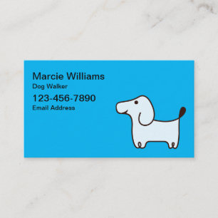 Visita Cuidada tarjeta de negocios simple de The Dog Walk
