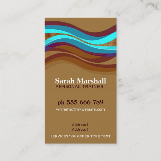 Visita Curvas de la colina de la Tierra con tarjeta de vi (Anverso)