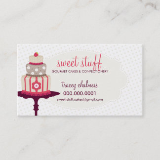 Visita CUTE TARJETA DE NEGOCIO pastel dulce panadería oro