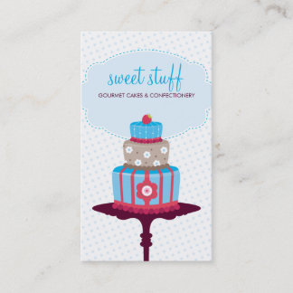 Visita CUTE TARJETA DE NEGOCIO pastelería dulce aqua azul