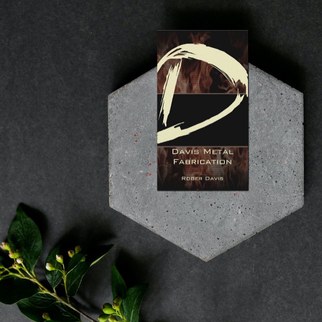 Visita D Flame Monograma Tarjeta de presentación (Subido por el creador)