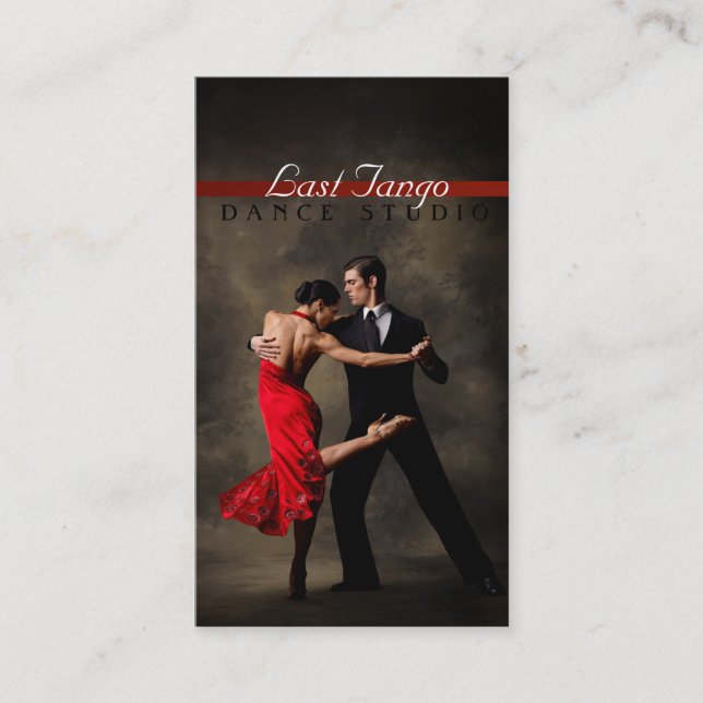 Visita Danza, instructor, tarjeta de presentación Studio  (Anverso)