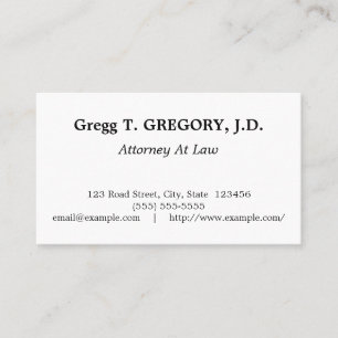 Visita Dapper, tarjeta profesional de negocios legal