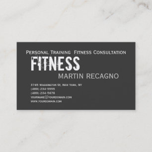 Visita Dark Personal Trainer Moderno Tarjeta de Negocios 