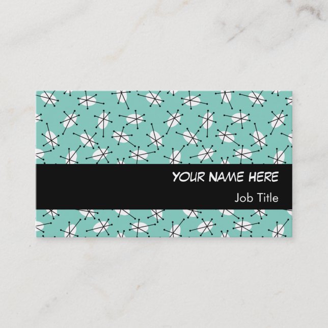 Visita Dazzle Multi Blue tarjeta de negocios banda negra (Anverso)