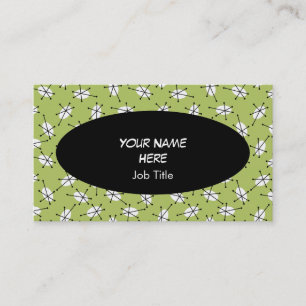 Visita Dazzle Multi Green tarjeta de negocios ovalada neg