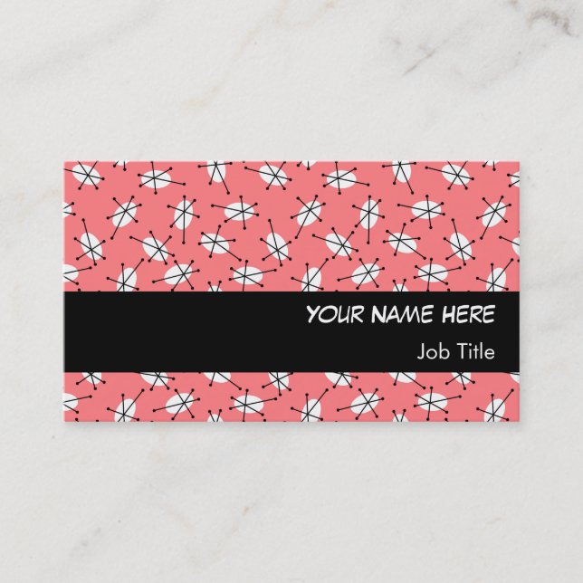 Visita Dazzle Multi Pink tarjeta de negocios banda negra (Anverso)