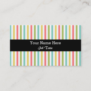 Visita Dazzle Stripe Classic tarjeta de negocios negro