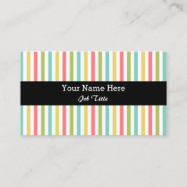 Visita Dazzle Stripe Classic tarjeta de negocios negro