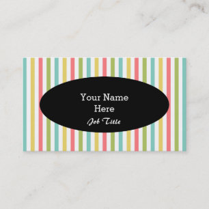 Visita Dazzle Stripe Classic tarjeta de negocios negro ov