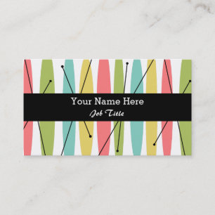 Visita Dazzle Stripe tarjeta de negocios negro