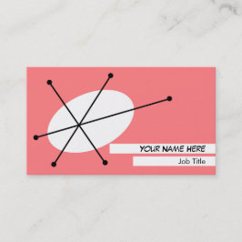 Visita Dazzle Tarjeta de negocios rosa espalda blanca