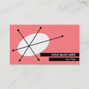 Visita Dazzle Tarjeta de negocios rosa negro hacia atrás