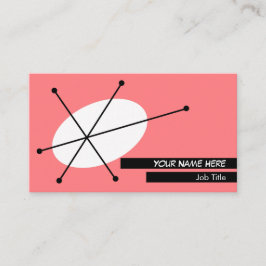 Visita Dazzle Tarjeta de negocios rosa negro hacia atrás