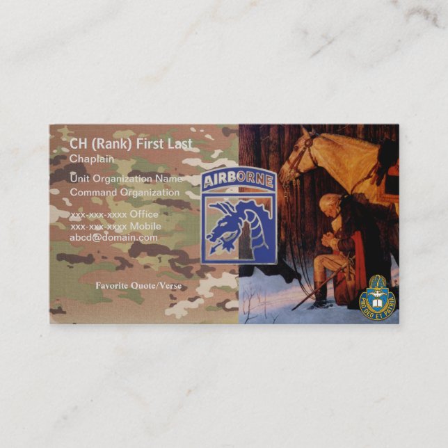 Visita décimo octavo Rogación del GW de la tarjeta de (Anverso)