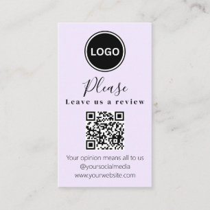 Visita Dejarnos una revisión Código QR Tarjeta de prese