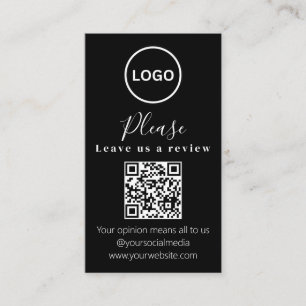 Visita Dejarnos una revisión Código QR Tarjeta de prese