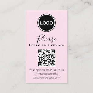 Visita Dejarnos una revisión   Código QR Tarjeta de prese