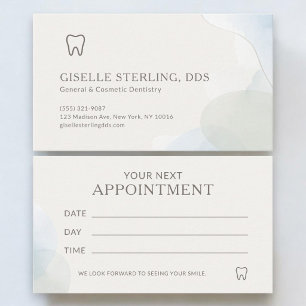 Visita Dentista abstracto Tarjeta de cita de la consulta
