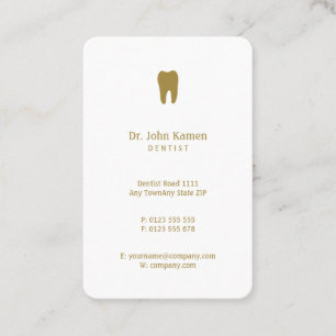 Visita Dentista clásico   Tarjeta de cita dorada dental