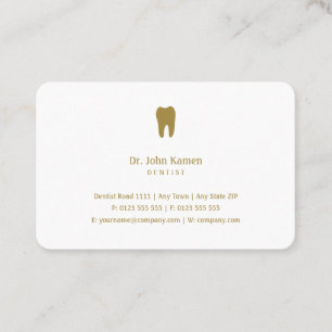 Visita Dentista clásico   Tarjeta de cita dorada dental