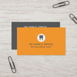 Visita Dentista, tarjeta dental gris de negocios con logo