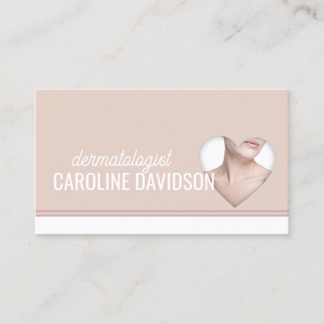 Visita Dermatólogo - Tarjeta cardíaca simple Médica de la (Anverso)