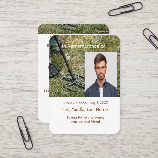 Visita Detección Metalizado de tarjeta de bolsillo conmem (Anverso/Reverso In Situ)