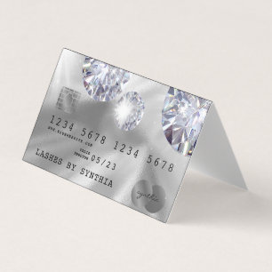 Visita Diamante plateado estilo tarjeta de crédito