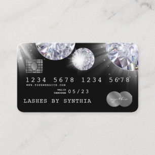 Visita Diamante plateado estilo tarjeta de crédito