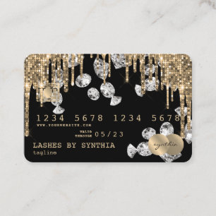Visita Diamantes de oro con estilo de la tarjeta de crédi