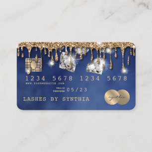 Visita Diamantes de oro de goteo con estilo con tarjeta d