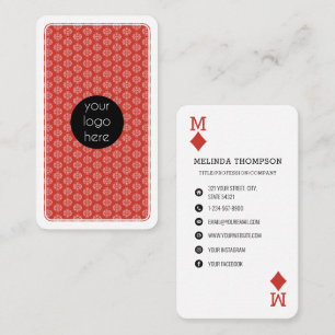 Visita Diamantes tarjeta de presentación con logotipo de