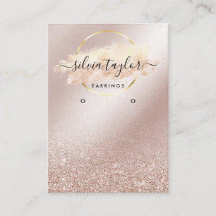 Visita Dibujo caligráfico Tarjeta de visualización Earrin