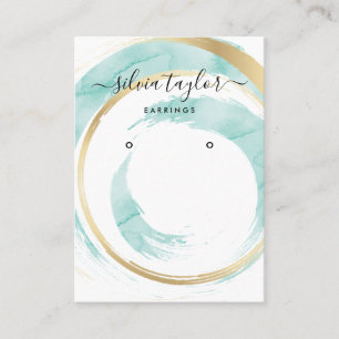 Visita Dibujo caligráfico Tarjeta de visualización Earrin