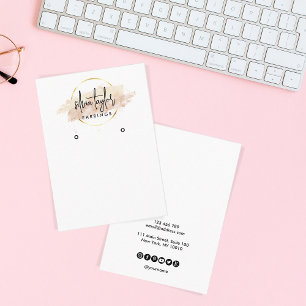 Visita Dibujo caligráfico Tarjeta de visualización Earrin